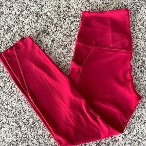 lululemon athletica Ruby Red Align High Rise Pant w/pockets  Size 10